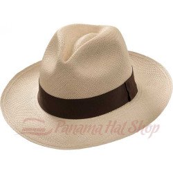 Cuenca fedora classic Panama Hat in a tanned straw color