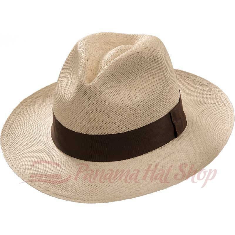 Cuenca fedora classic Panama Hat in a tanned straw color