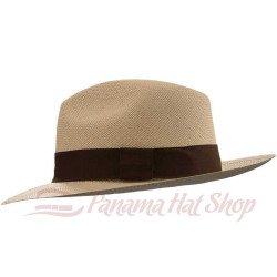 Cuenca fedora classic Panama Hat in a tanned straw color