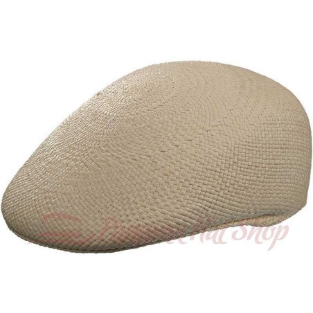 White Gatsby Straw Cap - Paperboy Cap