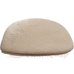 White Gatsby Straw Cap - Paperboy Cap